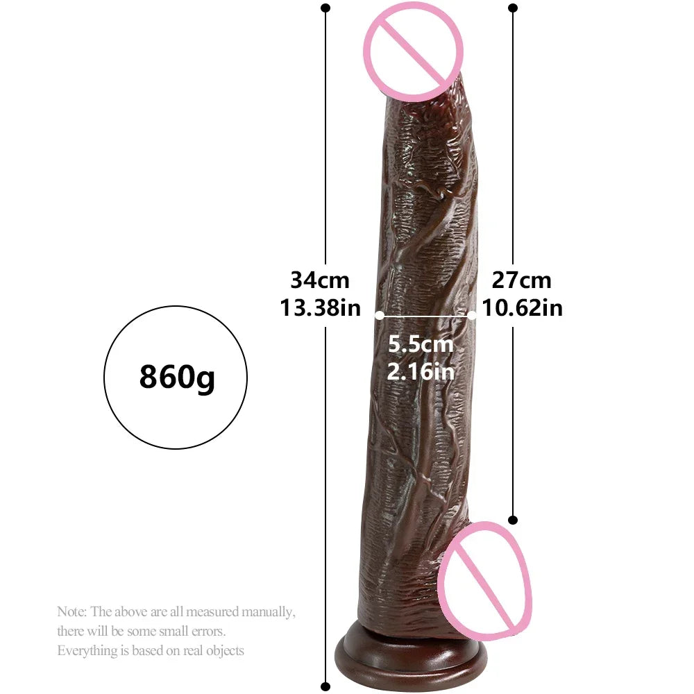 13.3in Super Long Penis Dildo Realistic Soft Dildo With Suction Cup Anal Sex Toys For Men Women Masturbator Huge Phallus