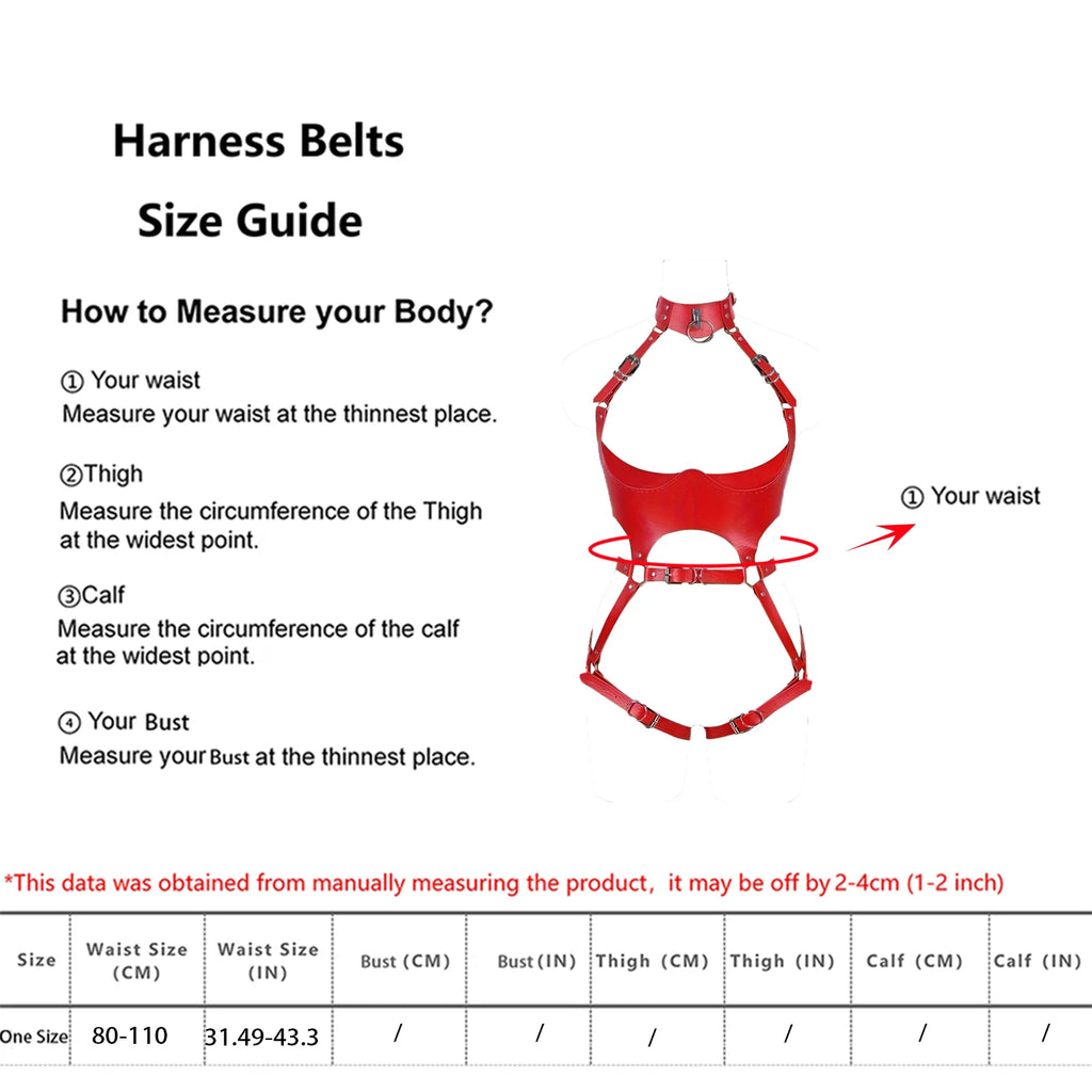 Women Sexy Bondage Body Harness Belt Leg Harness Lingerie Thigh Garter Belt Gothic Fetish Clothing Erotic Accessorie
