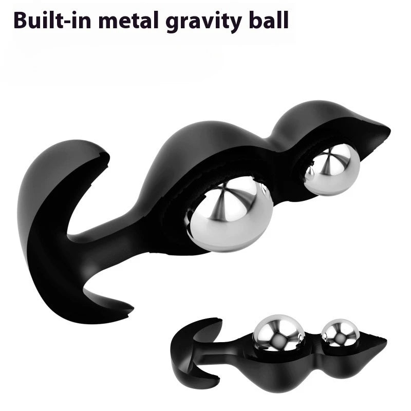 Anal Plug with Steel Balls Butt Plug Anal Beads Fetish Men Prostate Massager Sex Toys for Women Men Anal Dilator Butplug