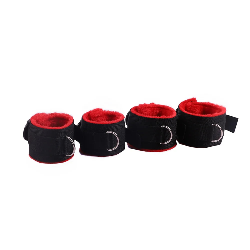 Sex Toys For Woman Couples Games Wrists&Ankle Cuffs Adult Bondage Restraint HandCuffs Bed Erotic Bdsm Set Fetish Restraint Strap