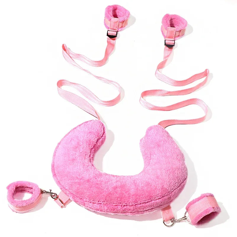 Sex Toys Cotton Bdsm Bondage Set Handcuffs Sexy Leg Pillow Thinning Belt Bending Orgasm Couple Toy