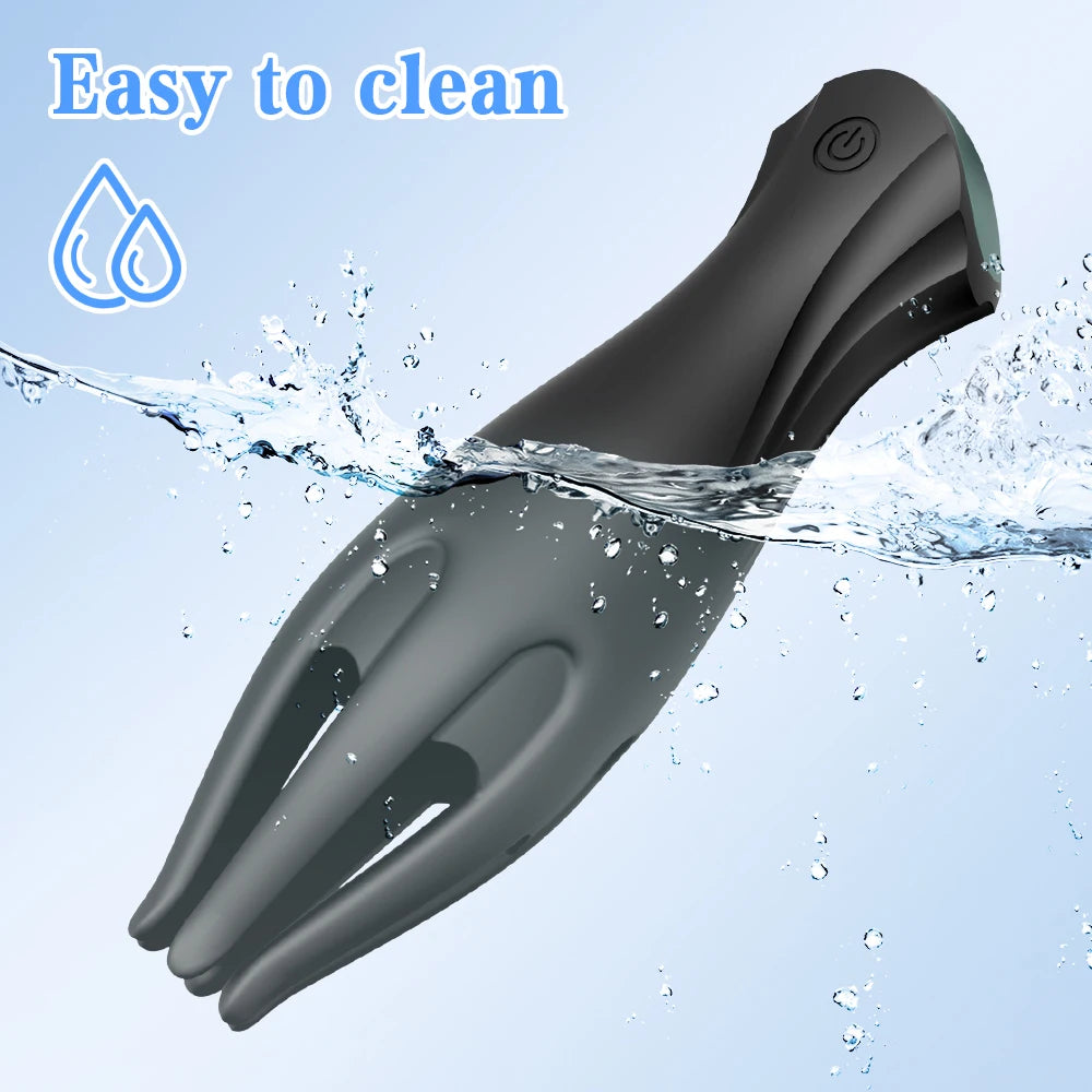 Vibrating Male Masturbator Glans Vibrator Electric Penis Massager Delay Trainer Exerciser Vibrations Stimulator Adult Sex Toy 18