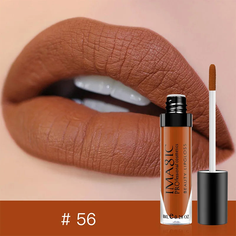 IMAGIC 1pcs matte  Sexy 28 color Matte Lipstick lipgloss Waterproof Long Lasting Gloss Beauty makeup lip gloss fashion lip