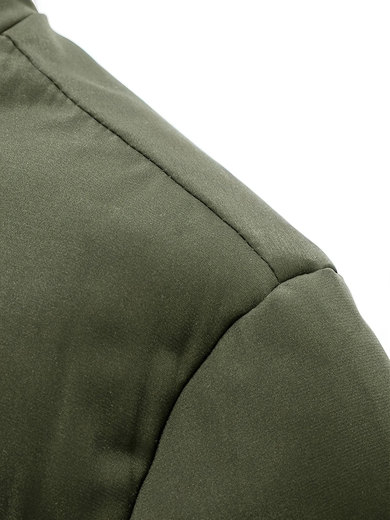 Men's Winter Hooded Full-Zip -Padded Jacket - Windproof Coat with Full-Length Zipper- Cold Weather Outdoor Clothing for Skiing