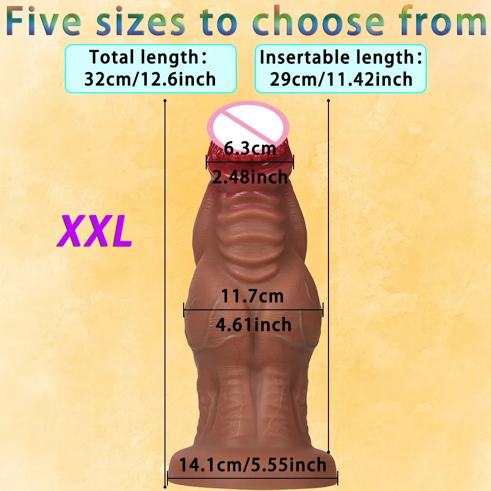 Monster dildo toy with strong suction cup for hands-free silicone large giant dildo anal plug for men and women couples gay