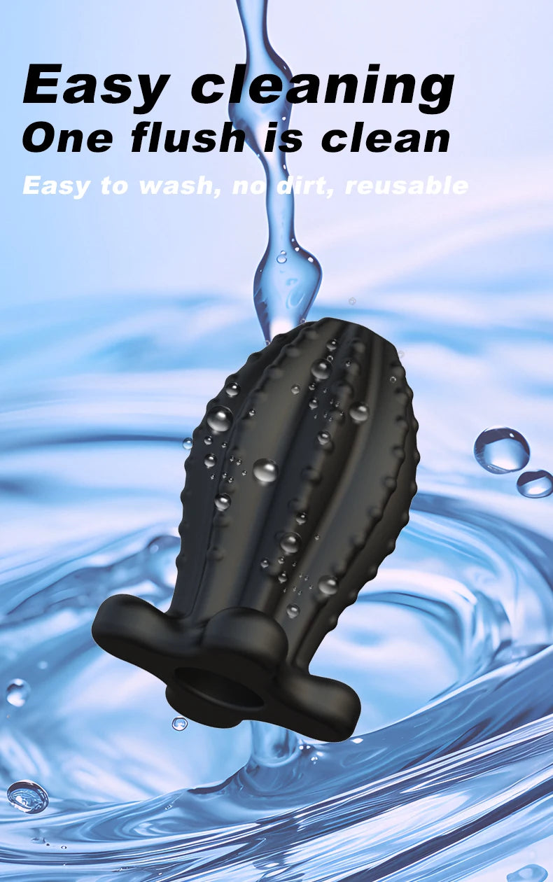 Hollow Anal Plug With plug Prevent liquid leakage Recklessly peeping Easy Enema Vaginal Anal masturbation Butt Plug BDSM Sex Toy