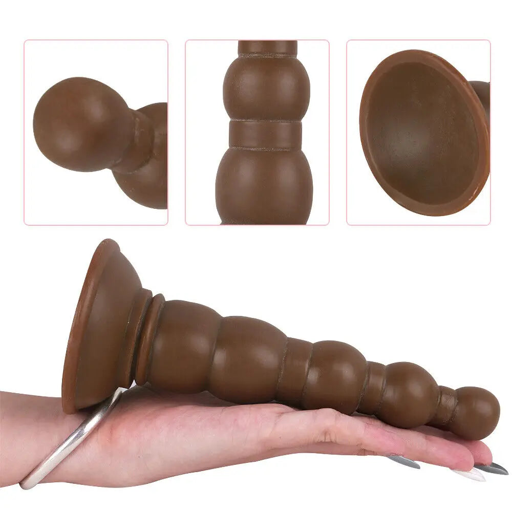 Anal Sex Toys Pull Beads Anal Dilator Soft Anal Plug Dildos with Suction Cup Stimulation Vagina Pagoda Vagina Anal Plug Sex Shop