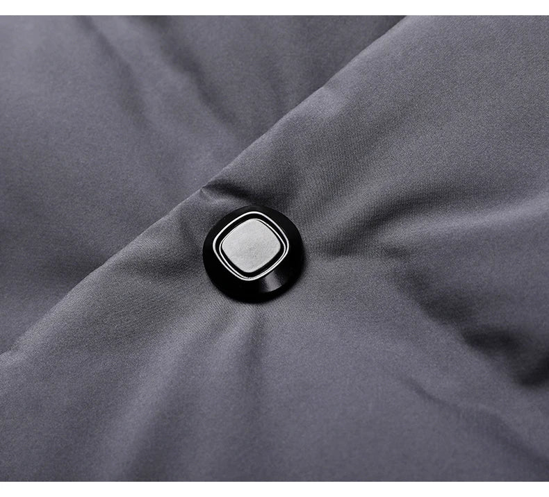 Men's Winter Fashion High-Quality down Jacket 90% White Duck down Warm Coat with Removable Scarf Suit Collar M-4XL Sizes