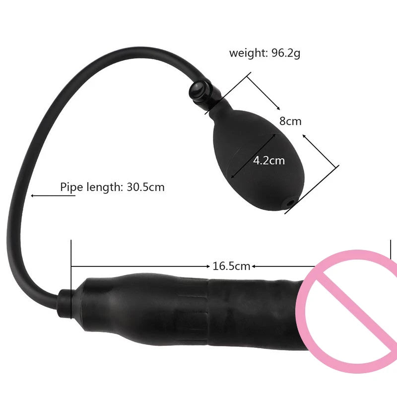 Inflatable Anal Plug with Metal Ball for Men&Women Extra Large Prostate Massager &G-Spot Stimulator Premium Comfort Anal Dilator