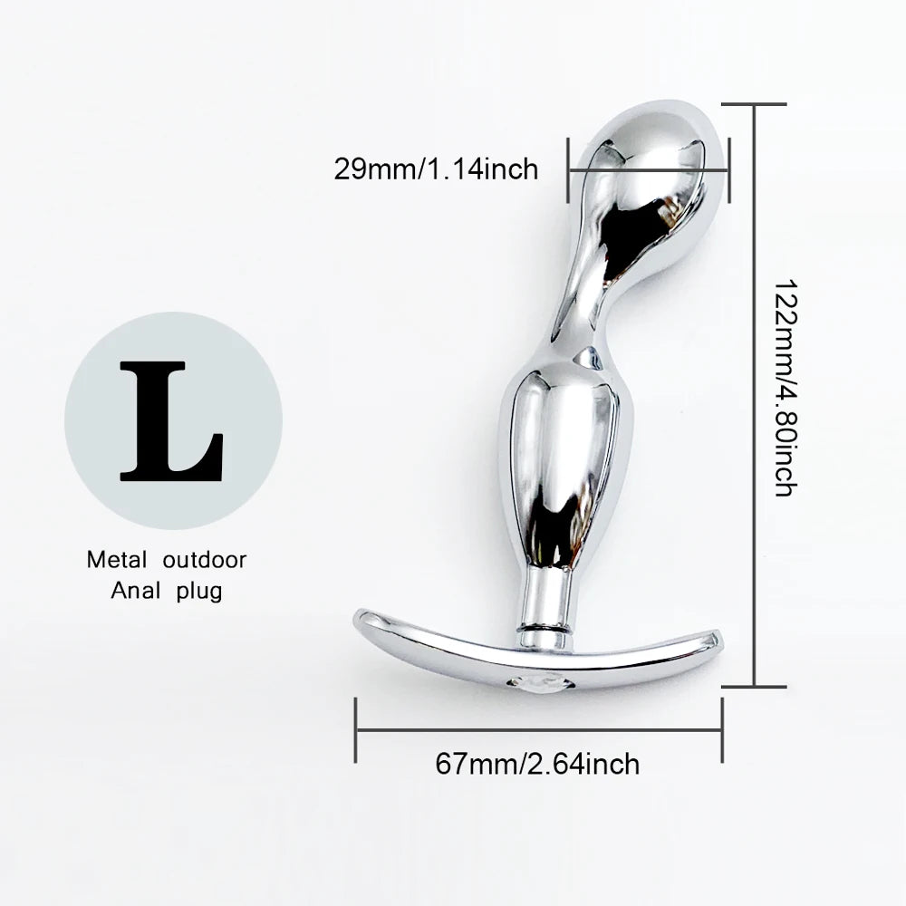 Metal Anchor Base Anal Plug Anchor Base Outdoor Butt Plug Dildos Vaginal Plug Anal Expansion Couple Masturbating Adult Sex Toys