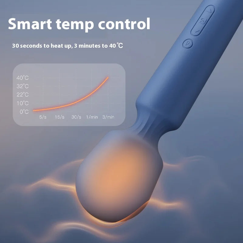 Big AV stick female clitoral stimulation orgasm silicone massage stick super power intelligent heating large vibrator Magic wand