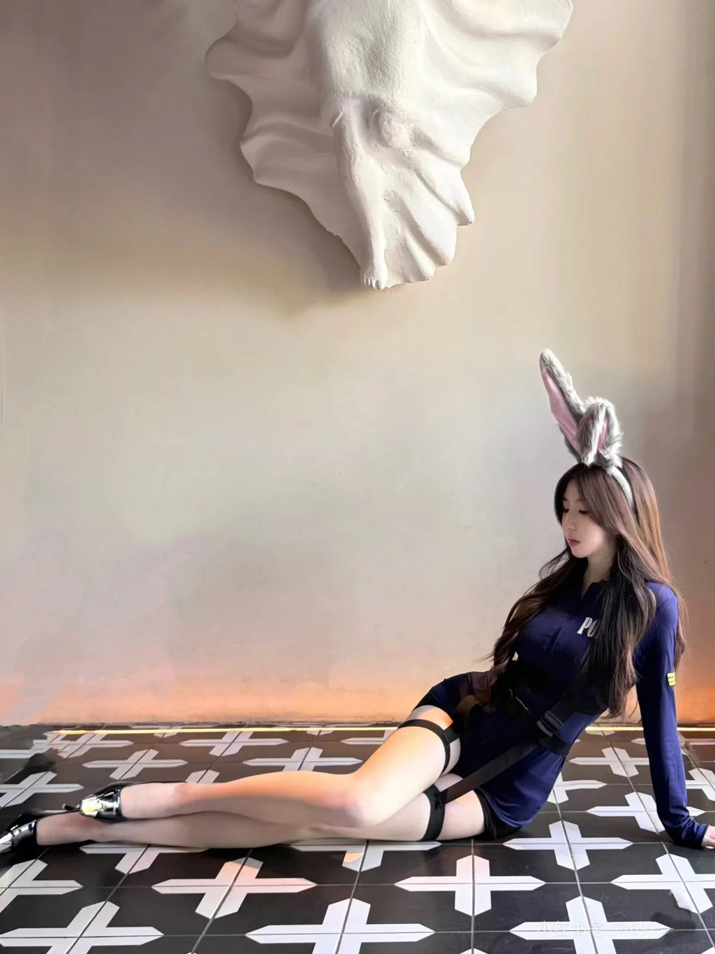 Sexy Cosplay Costumes Hot Rabbit Police Woman Jumpsuit Halloween Costume For Women Tempting Uniform Seductive Performance Cloth