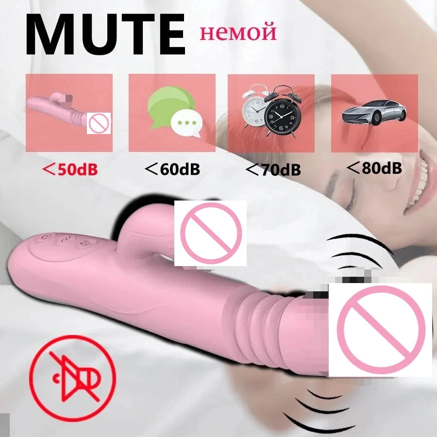 2 In 1 Licking Vibrators Clitoris Stimulator G-Spot Powerful Heating Vibration Dildo Wand Female Nipple Clit Adult Sex Toys