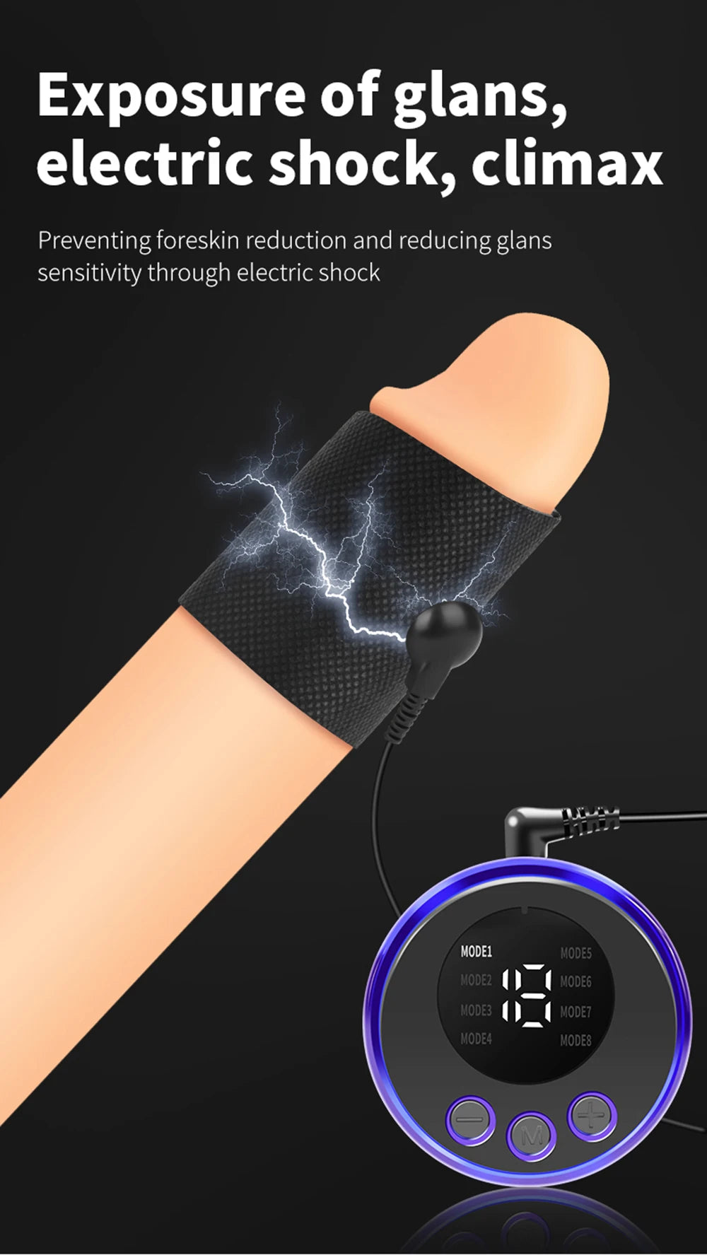 Electro Penis Sleeve Vibrator For Men Penis Cock Ring Masturbation Conductive Enlargement Stimulator Massage Sex Toys For Men