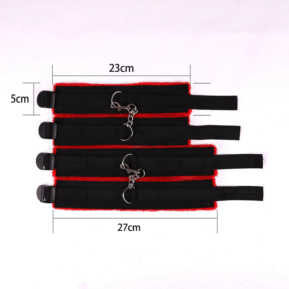 Sex Toys For Woman Couples Games Wrists&Ankle Cuffs Adult Bondage Restraint HandCuffs Bed Erotic Bdsm Set Fetish Restraint Strap