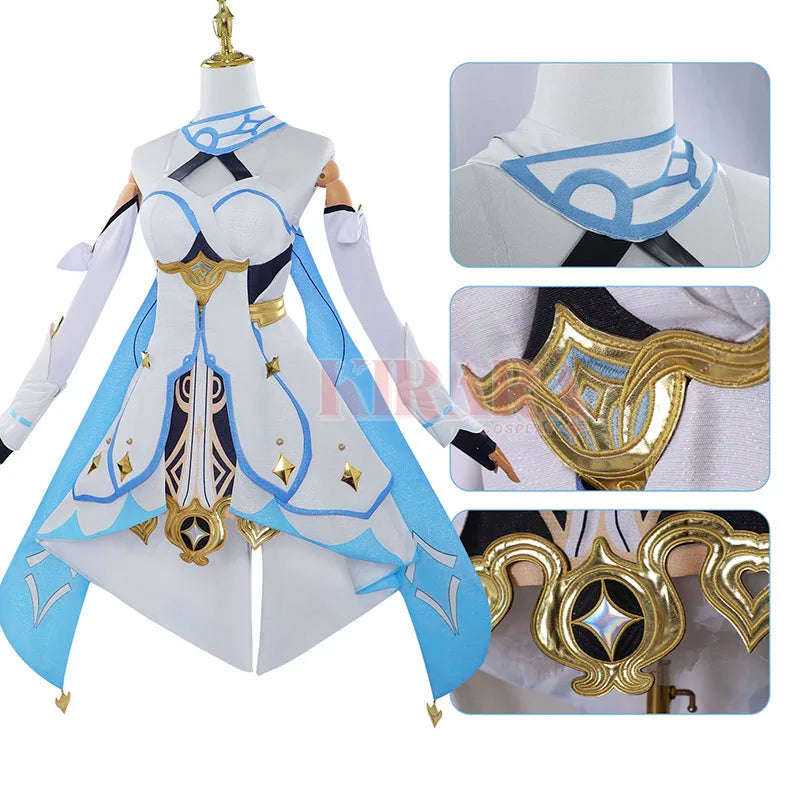 High Qualiy Lumine Cosplay Costume Wig Hair Game Impact Character Traveler for Women Cosplay Anime Events Role Play Dress