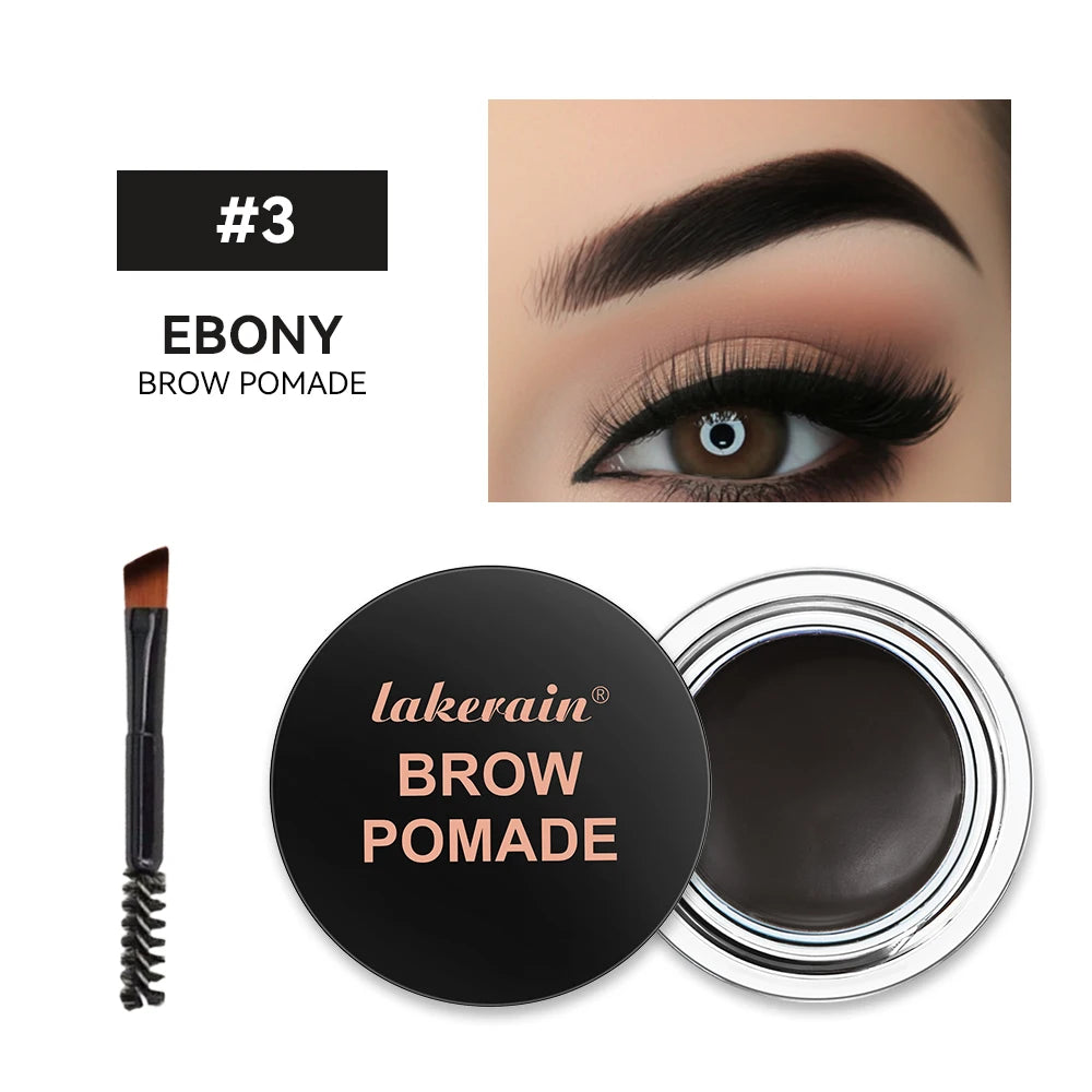 6 Colors Long-lasting Eyebrow Enhancers Makeup Waterproof 3D Natural Eye Brow Pomade Eyebrow Gel With Brush Professional Makeup