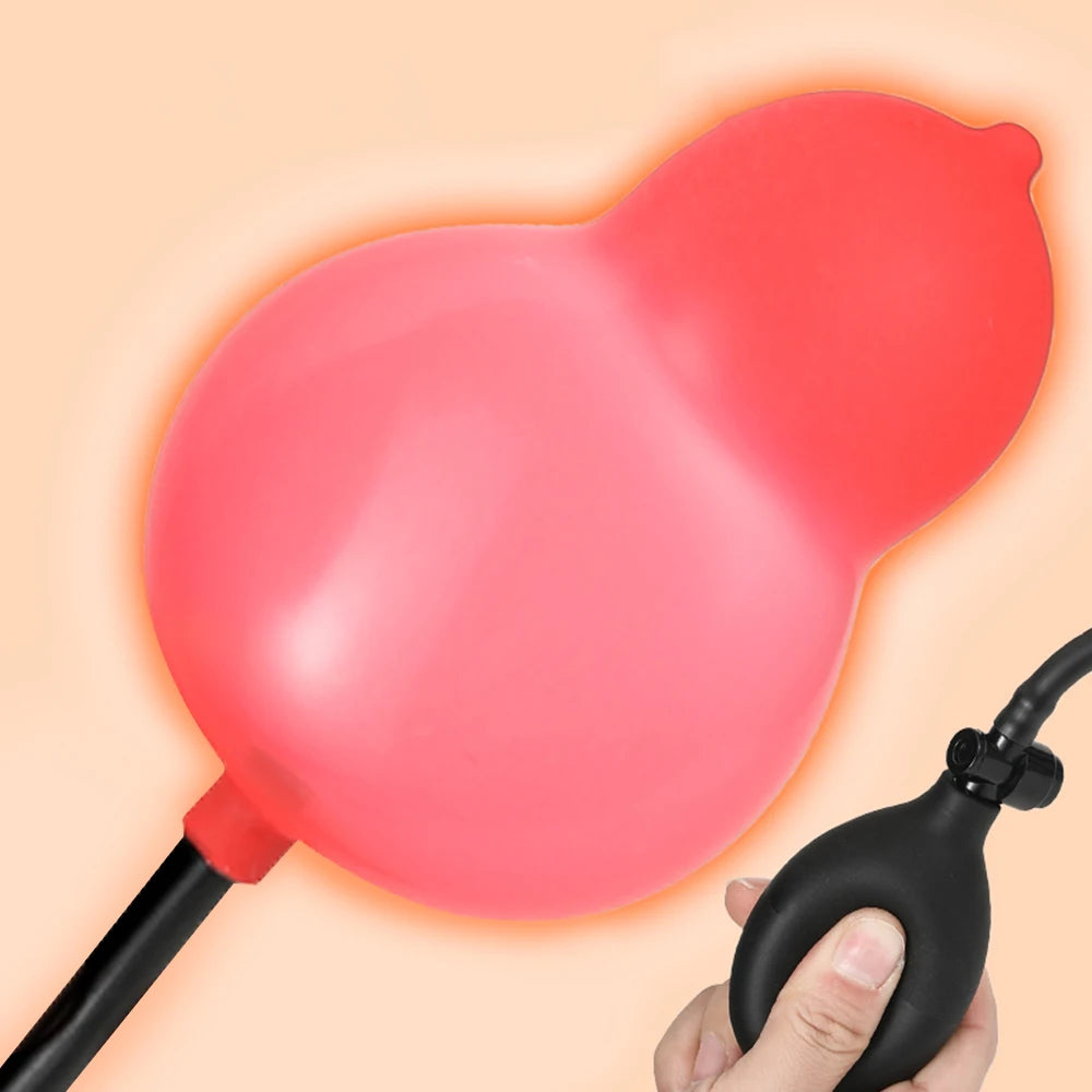 Inflatable Anal Dildo Plug Silicone Expandable Butt Plug with Pump Sex Toys for Women Men Anal Dilator Massager Adult Products