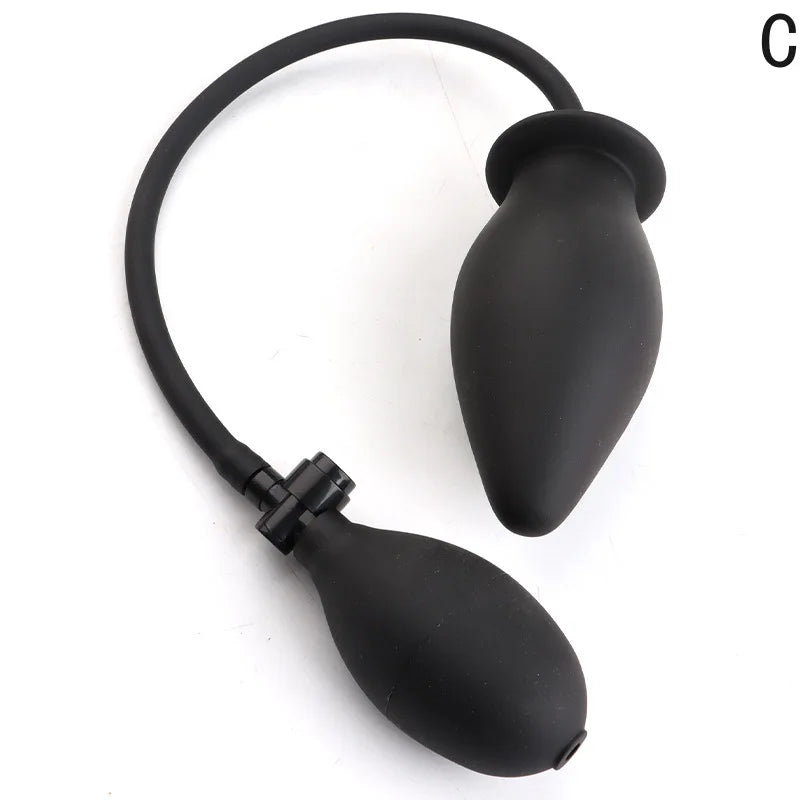 Body-Safe Silicone Expand Inflatable Anal Plug for Men Women Waterproof, Butt Plug Prostate Massager Adult Sex Toys Gay Anal Toy