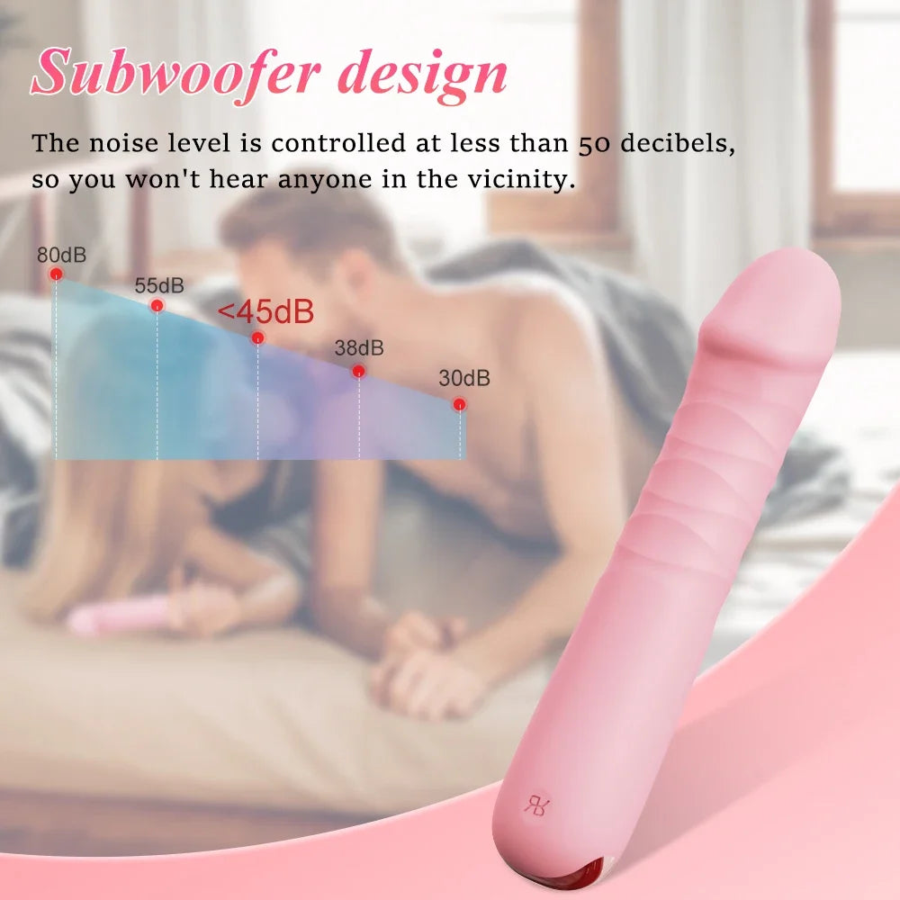Thrusting Telescopic Vibrators G Spot Clitoris Anal Stimulation Realistic Dildo Vangin Massager Masturbation Sex Toys for Women