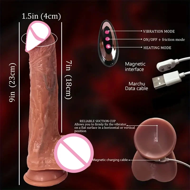 Big Dick Penis Realistic Dildo Telescopic Vibrator Female Masturbator Anal plug for Women Thrusting Adult Sex Toys male Sex shop