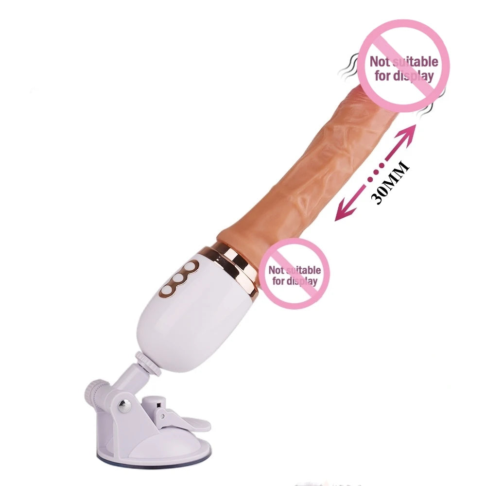 Female Adult Toys Dildo Thrusting Vibrator  Telescopic Penis G Spot Realistic Penis Suction Cup Sex Toy For Women Gay JoinJJtoy