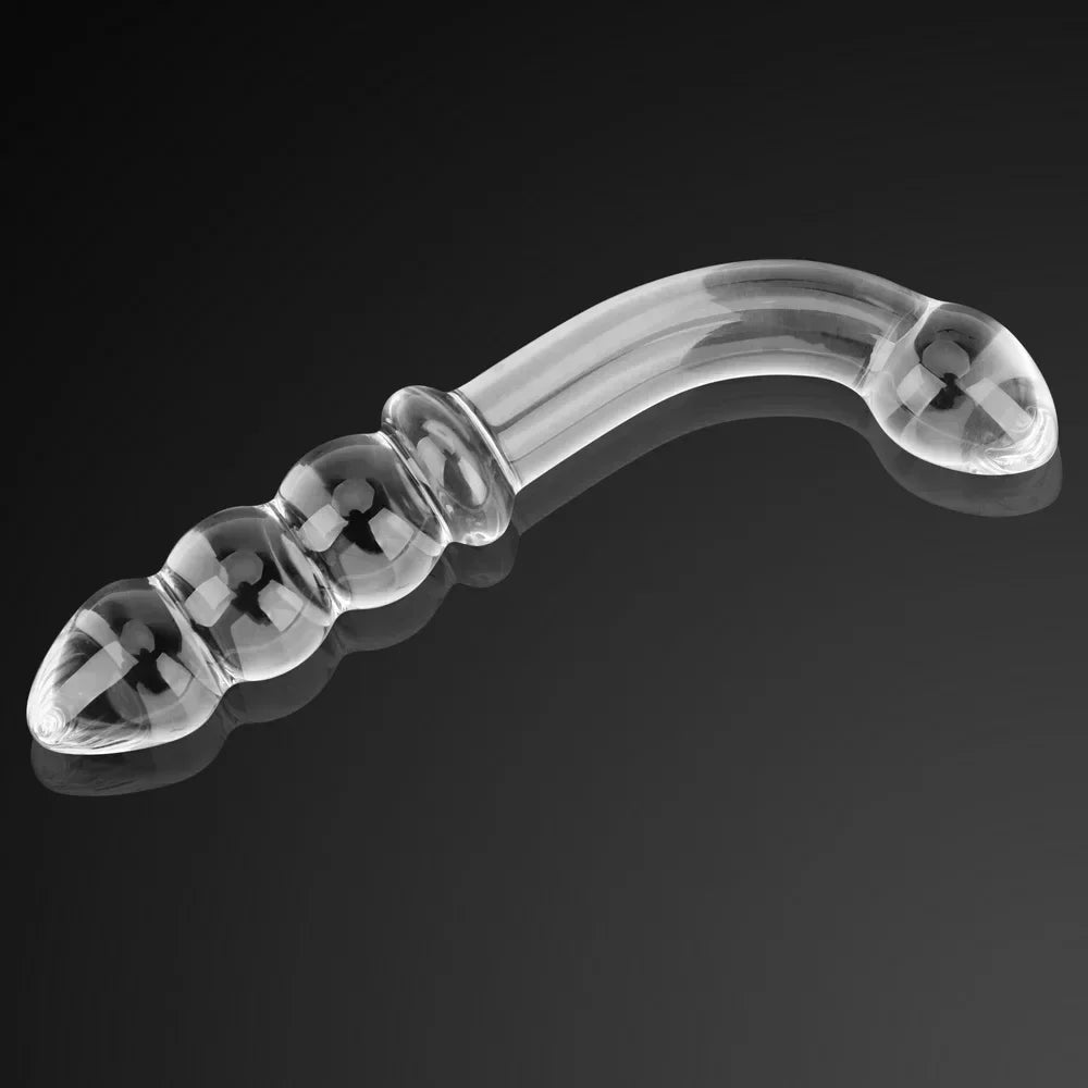 Glass anal bead butt plug for women hard dildo vagina anal dilator male prostate massager female masturbation device sex toy