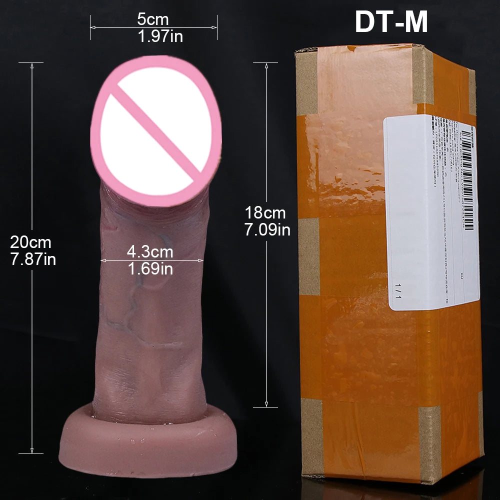 New Realistic Big Glans Dildo Soft Long Penis Huge Adult Dick Suction Cup Anal Sex Toys For Women Vagina G-Spot Orgasm Stimulate