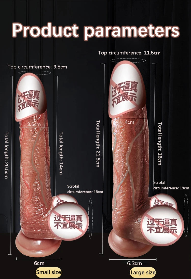 Realistic Dildo Vibrator Penis Telescopic Massager vibrating female Remote Control Masturbation Big Penis with Suction Cup