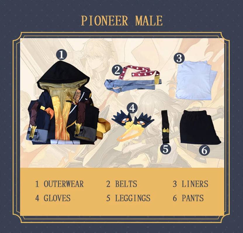 Honkai: Star Rail Trailblazer Stelle Caelus Woman Men Cosplay Costume Cos Game Anime Party Uniform Hallowen Play Role Clothes