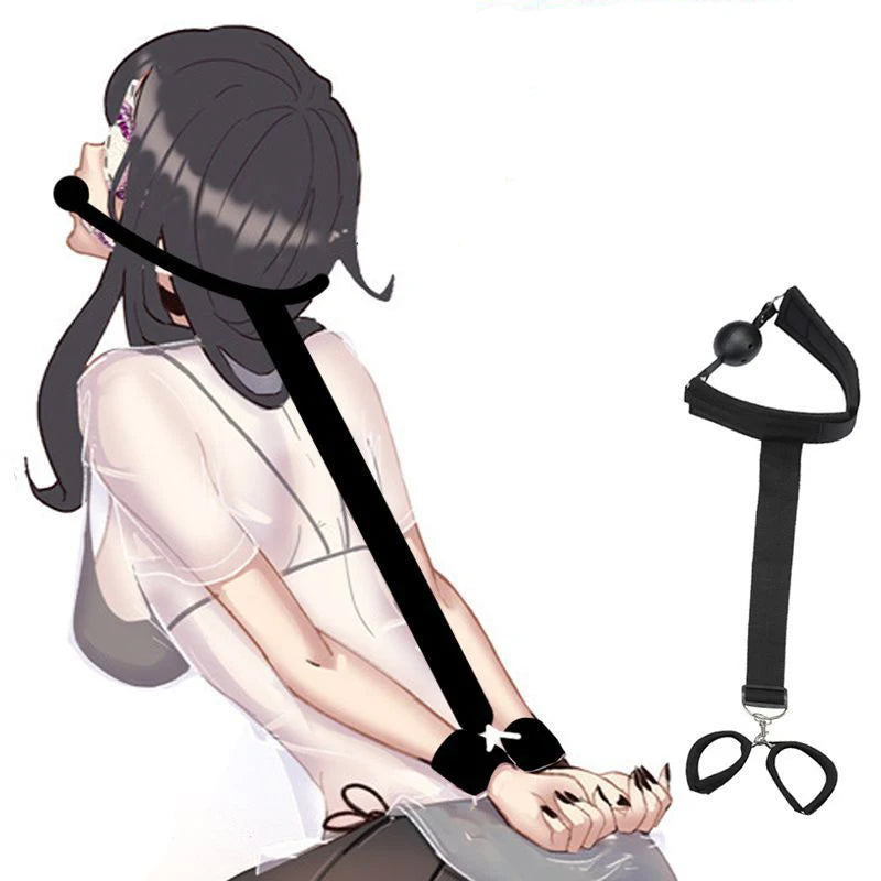 BDSM Handcuff Bondage Fetish Oral Sex Toy Adult Games Back Handcuffs SM Slave Play Sexy Couple Flirt Accessories Erotic Sex Shop
