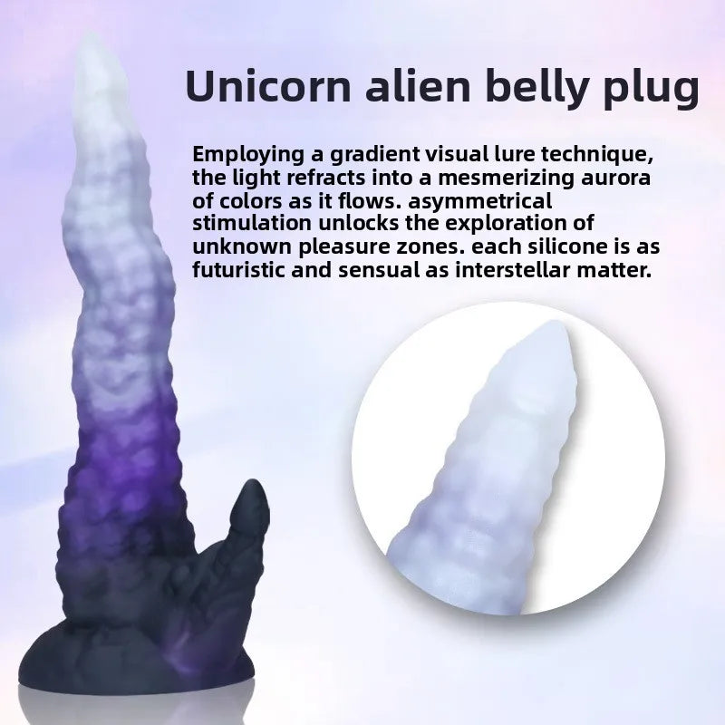 One-Horned Dragon Giant Dildo for Women Male Masturbator Dual-Purpose Anal Plug Adult Sex Toy with Backyard Theme