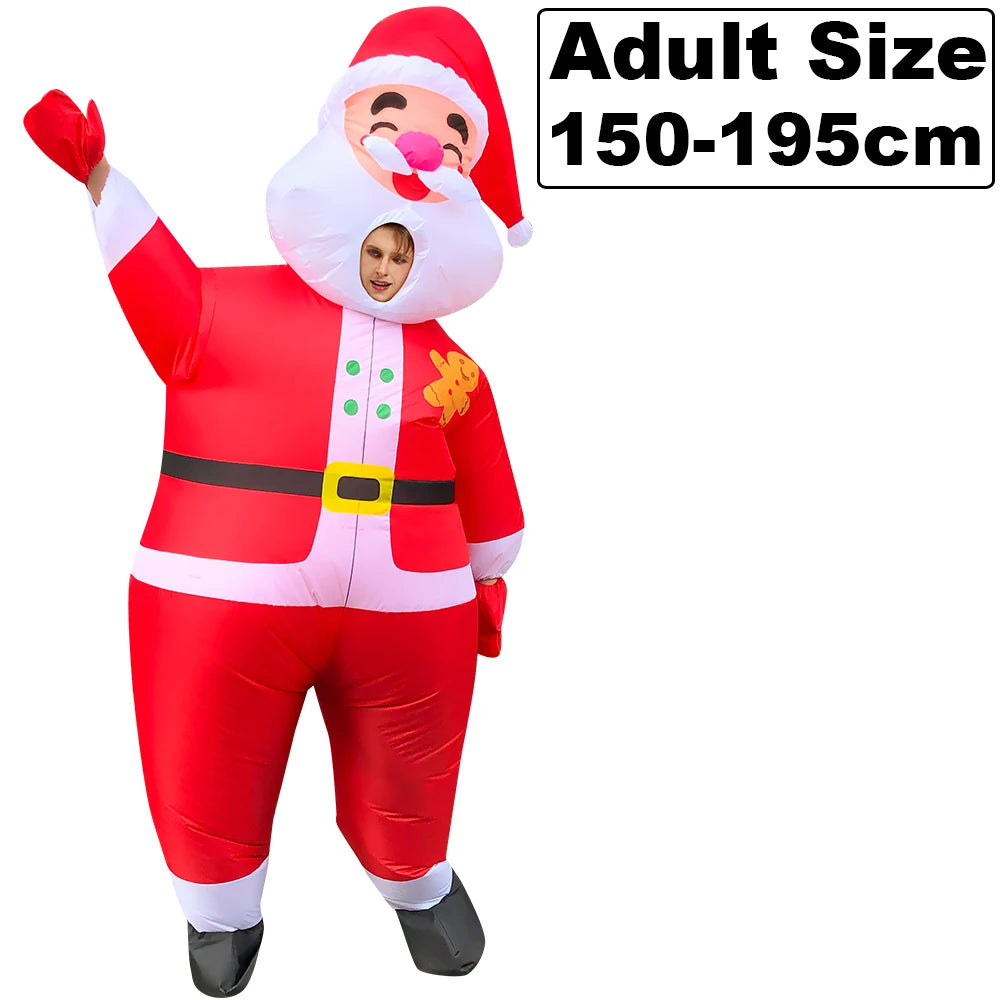 Hot Adult Christmas Tree Santa Claus Snowman Inflatable Costumes Anime Mascot Party Cosplay Costume Dress Suit for Man Woman