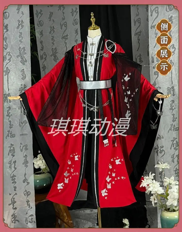 Tian Guan Ci Fu Huacheng Cosplay Costume Young Sanlang Costume Ghost King Hua Cheng Cosplay Set Ancient Huacheng Hanfu Dress