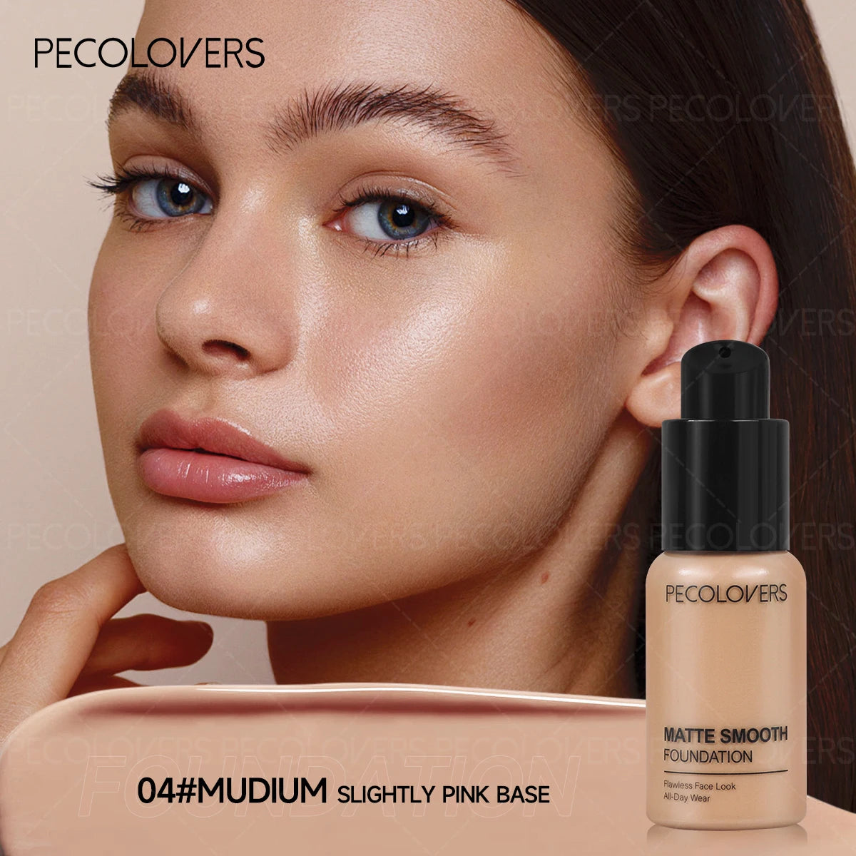 1 Pcs Full Coverage Face Foundation, Strong Coverage Oil-control,  Waterproof Long-lasting, Suitable for Multiple Skin Tones