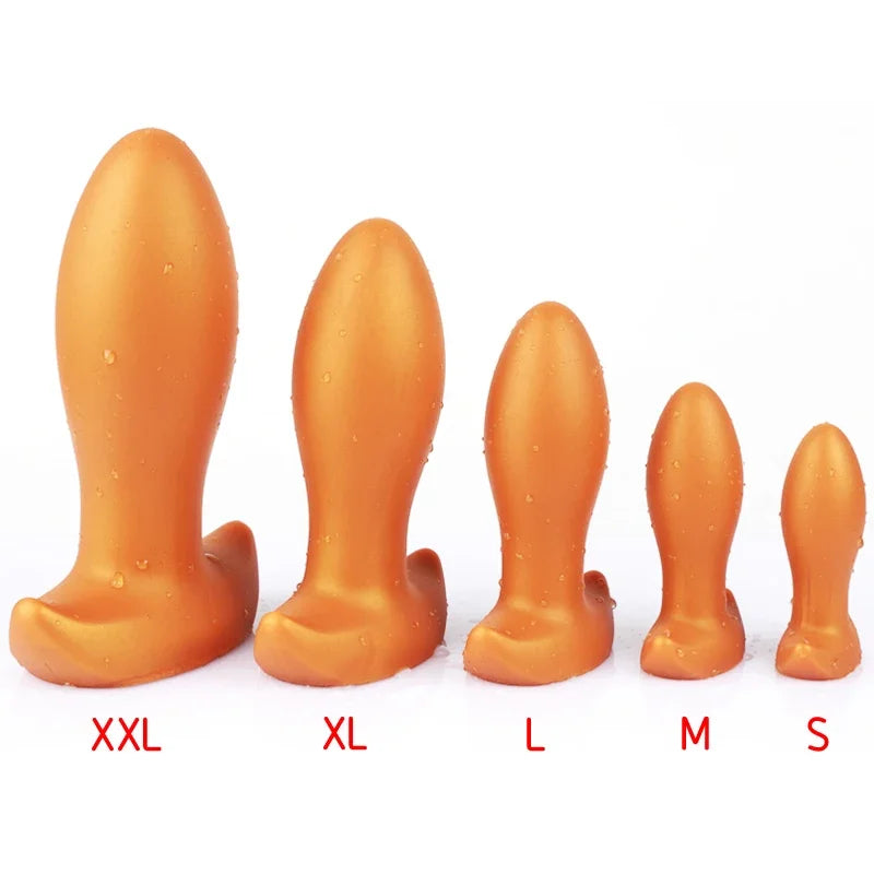 Dog Eggs Model Dildo Golden Black Pattern Super Huge Orgasm Smooth Unisex Vagina Anus Expansion Big Plug Massage Prostate Toys