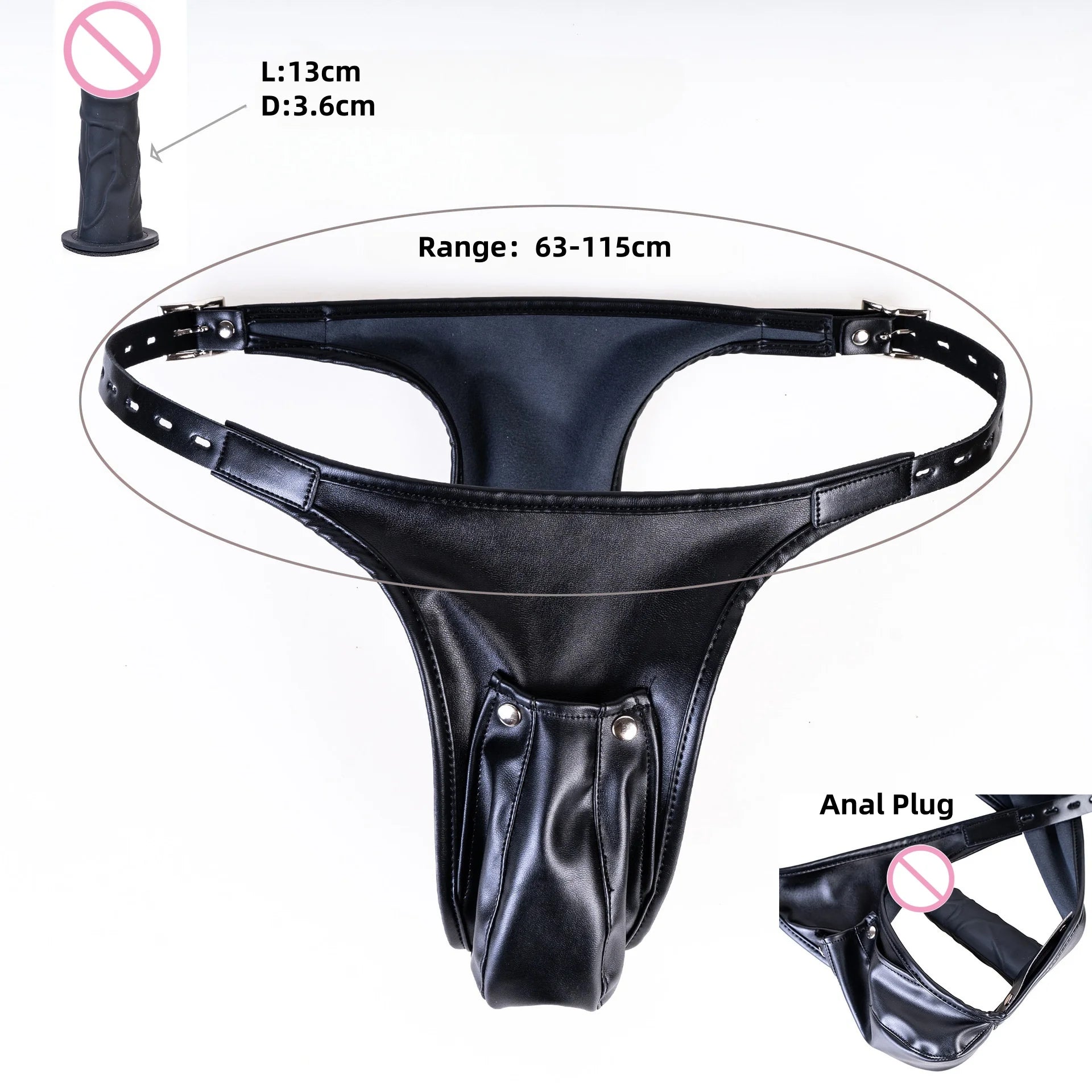 Ultra Men Sexy Leather Bondage Gear Sex Toys Kits of Male Silicone Anal Plug Harness Panties Erotic Costumes Exotic Accessories