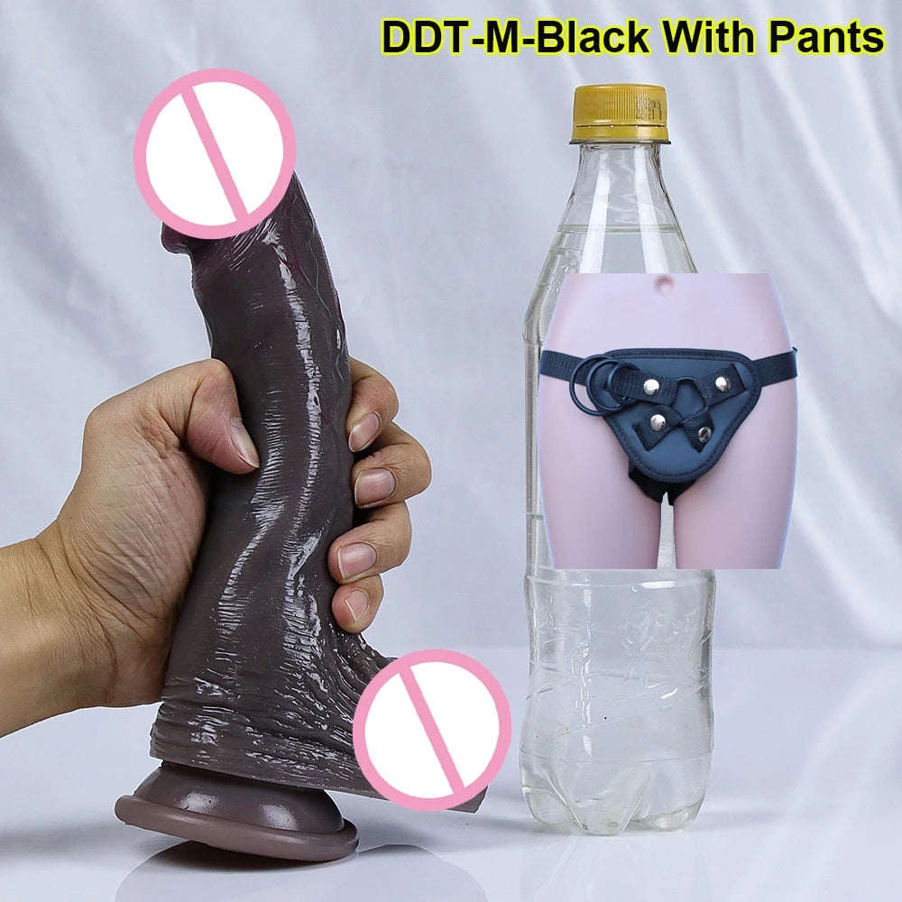 Huge Realistic Dildos for Women Real Skin Testicles Dildo Anal Vaginal Stimulation Strapon Big Glans Penis Sex Toys for Woman