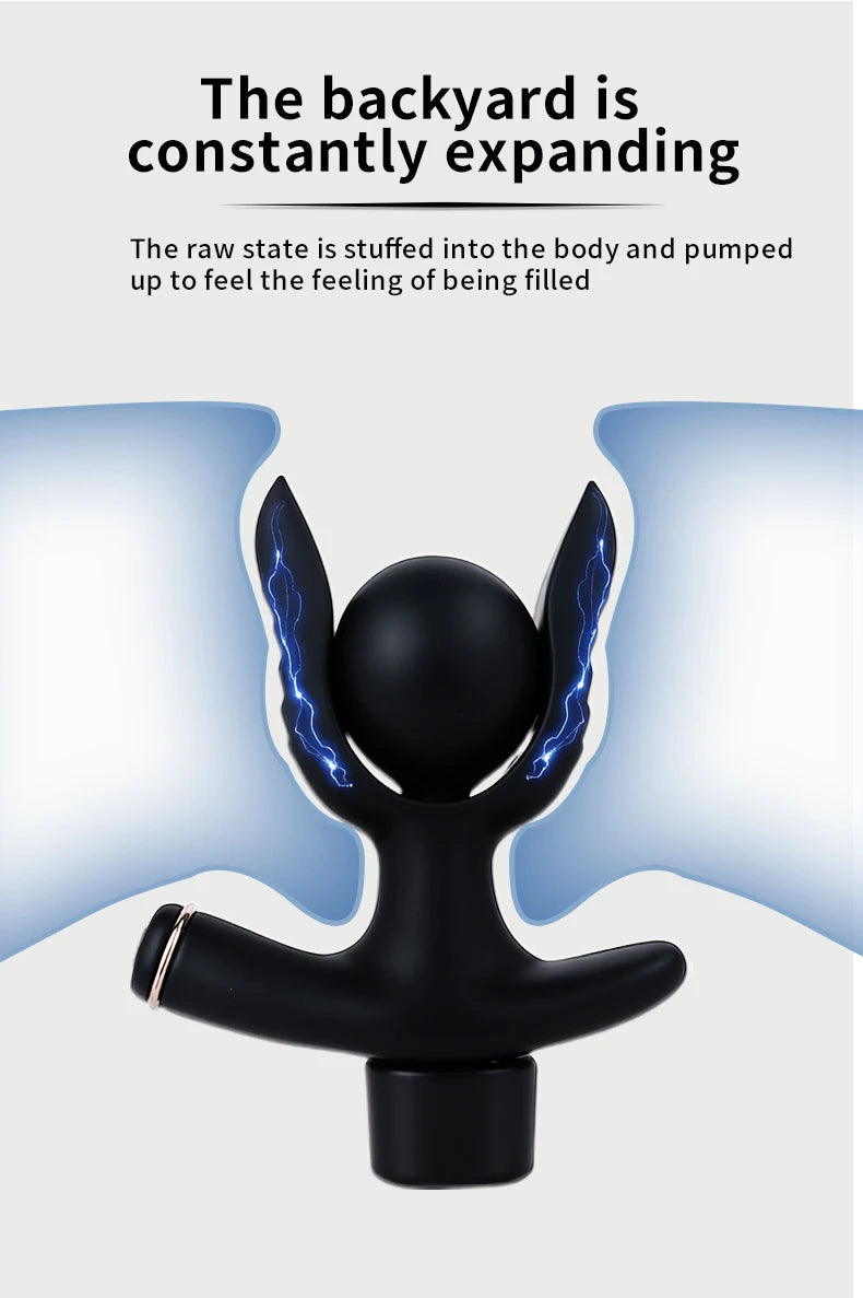 Inflatable Anal Plug Insertion Electric Anus G Spot Expansion Stimulator Vaginal Prostate Massager Orgasm Dildo Pump Sex Toys