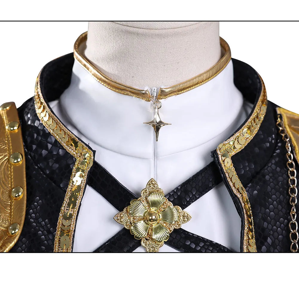 Rumi Zoey Mira Cosplay Clothes Hunters Cosplay Costume Black Golden Suit Halloween Huntrix Role Playing Outfit