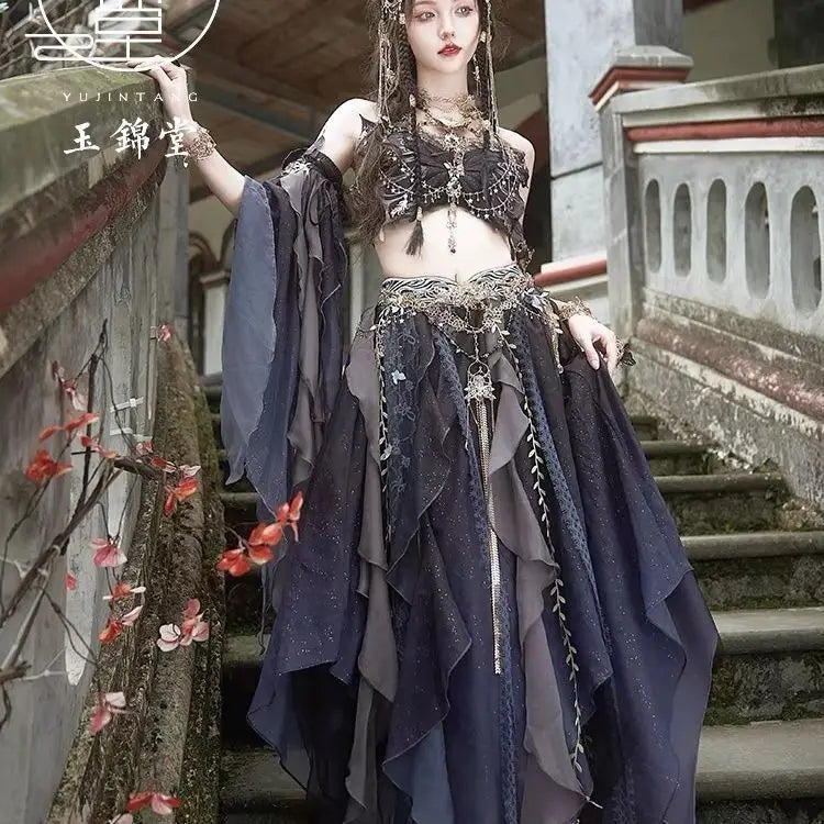 Butterfly Dress Hanfu Elf Exotic Style Dress Suit Western Region Princess Dress Girls' Clothing Han Dress Jungle Elf Costume