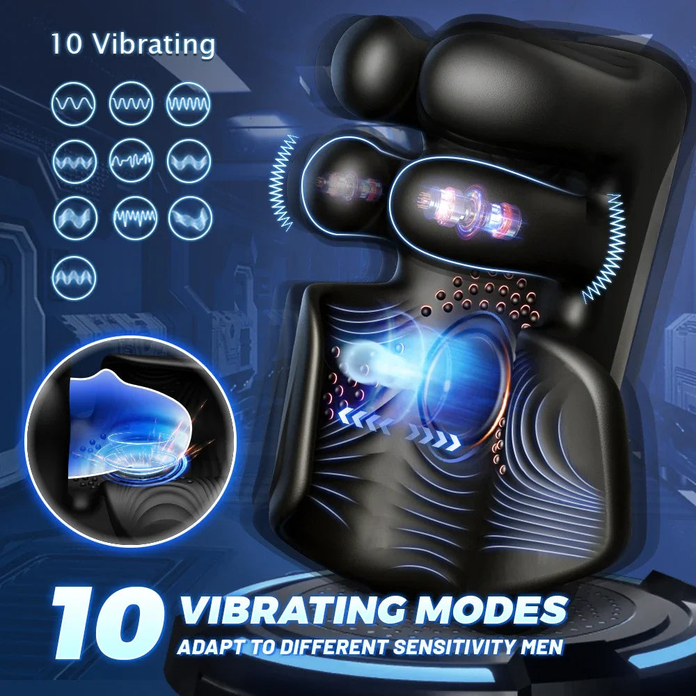 Vibrator For Men Tapping Flapping Glans Massager Sex Machine Penis Delay Trainer Automatic Male Masturbator Sex Toys for Adult