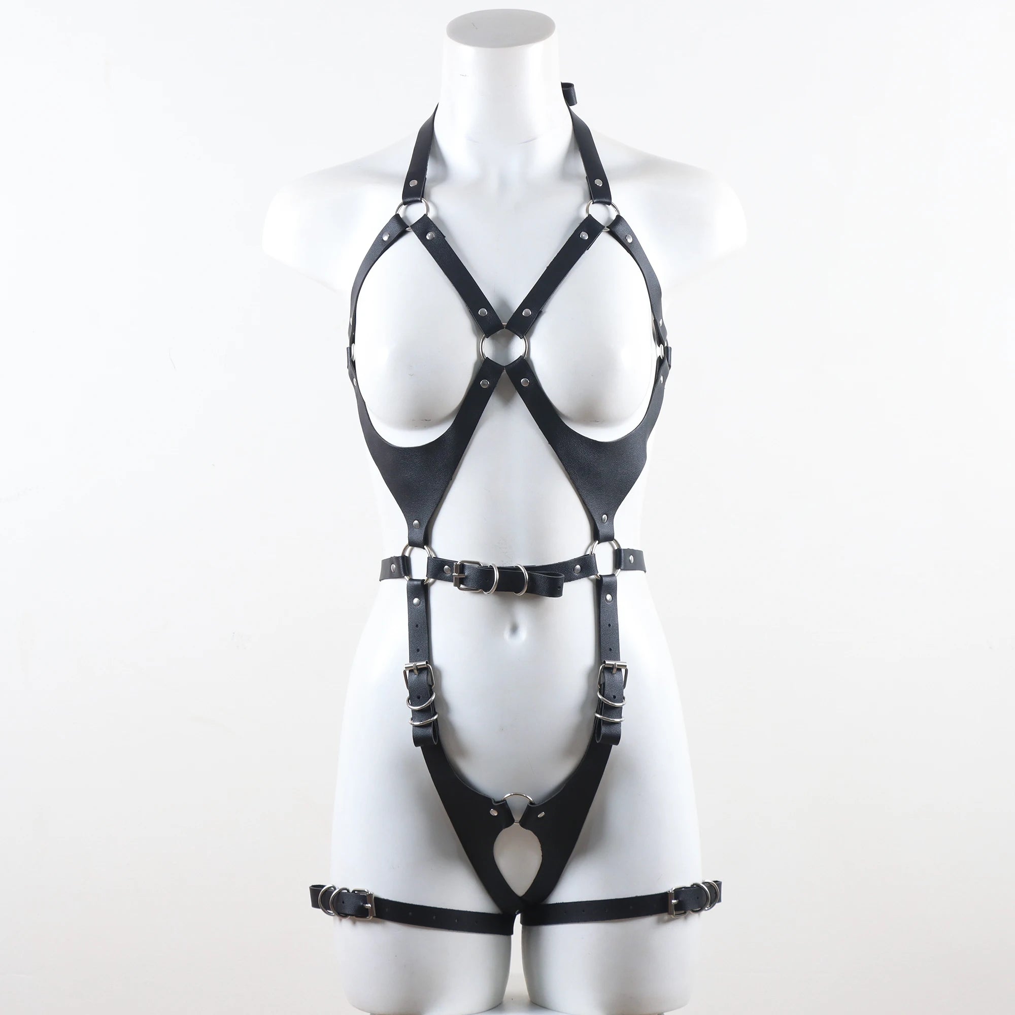 UYEE Full Body Harness Bondage Women Garter Belt Sexy Underwear Suspenders Leather Lingerie Fetish Erotic Bdsm Gothic Clothes
