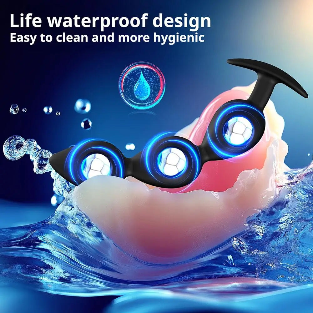 Wearable Anal Plugs Steel Balls Anal Beads Butt Plug Fake Dildo Analplug Buttplug Butplug Adult Sex Toy For Male Female