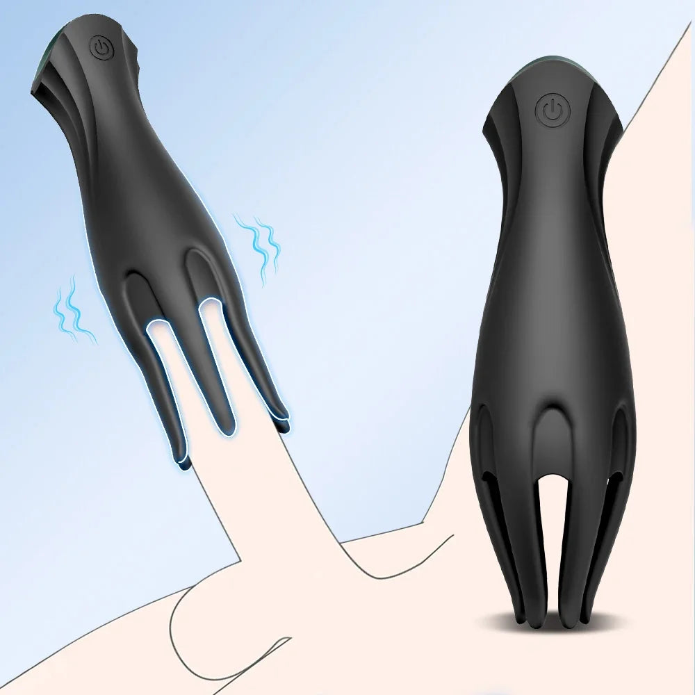 Vibrating Male Masturbator Glans Vibrator Electric Penis Massager Delay Trainer Exerciser Vibrations Stimulator Adult Sex Toy 18