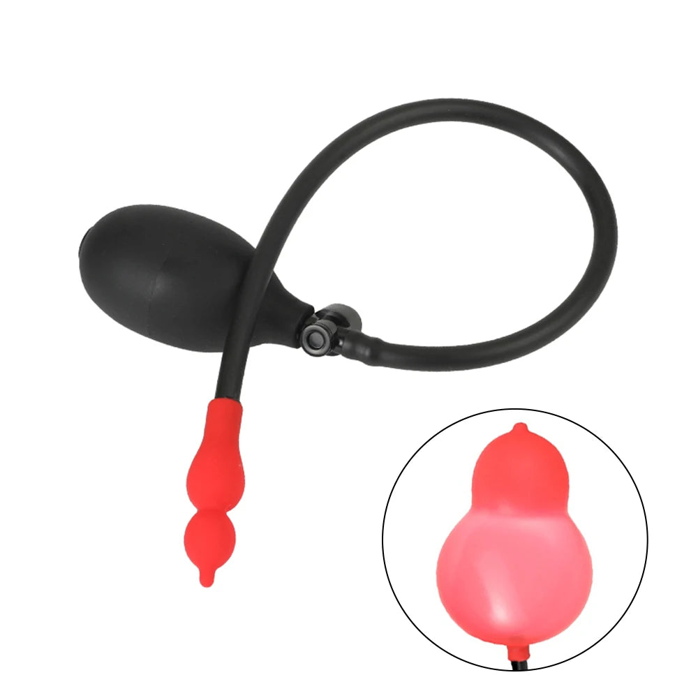 Inflatable Anal Dildo Plug Silicone Expandable Butt Plug with Pump Sex Toys for Women Men Anal Dilator Massager Adult Products
