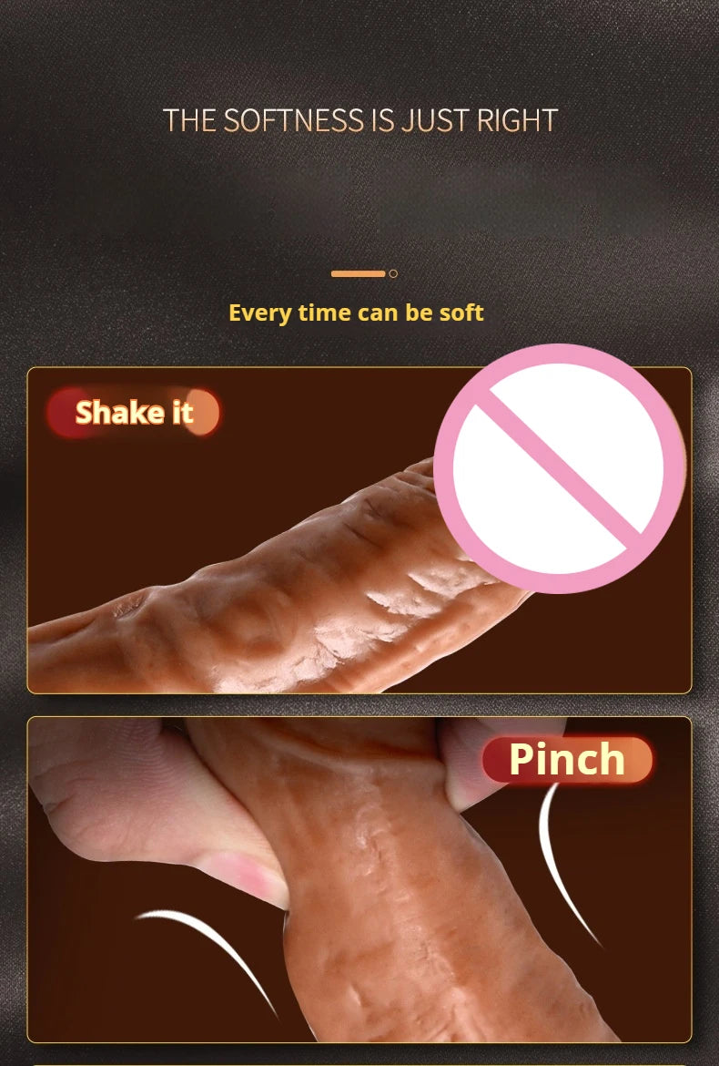 Realistic Dildos for Women Skin Sliding Foreskin Testicles Dildo Anal Vaginal Stimulation Strapon Big Penis Sex Toys for Woman