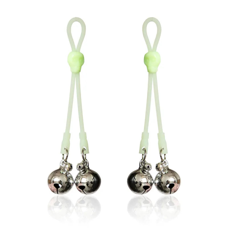 Erotic Gadgets Elastic Rope Bondage Nipple Clamp with Luminous Boobs Sex Toy for Pain Fetish Adult Games Breast Massage Products