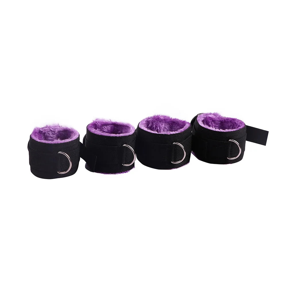 Sex Toys For Woman Couples Games Wrists&Ankle Cuffs Adult Bondage Restraint HandCuffs Bed Erotic Bdsm Set Fetish Restraint Strap