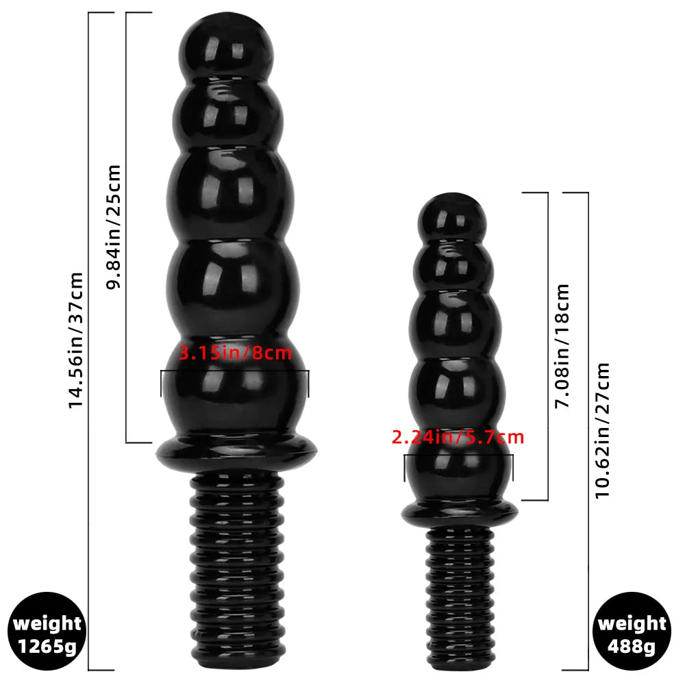 Oversize Bead Anal Plug Unisex Big Anal Dildo Prostate Stimulator Handheld Butt Plug Masturbator Adult Sex Toy for Women Men Gay